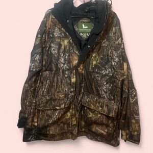 Men’s Vintage Field & Stream X Mossy Oak Camo Zip Up Jacket Size XL